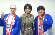 Sakurai with Mew2King and ZeRo.
