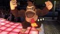 Donkey Kong posing on the stage.