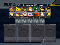 The starter characters in Melee.