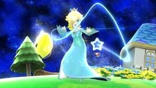 The Miiverse post states that her using the star Cursor is her down special move, and is tentatively called the Gravitational Pull.