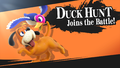 Duck Hunt's unlock notice in Super Smash Bros. for Wii U.