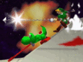 Link's Hookshot in Smash 64.