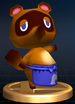 Tom Nook trophy from Super Smash Bros. Brawl.