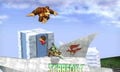 Fighters atop Corneria in Super Smash Bros. for Nintendo 3DS.