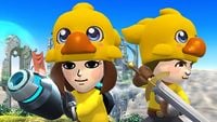 The Chocobo hat in Super Smash Bros. for Wii U.
