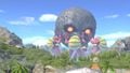 The Four Giants pushing back the moon in Ultimate.