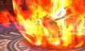 Entei using Fire Spin in Super Smash Bros. for Nintendo 3DS.