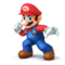 An alternate version of Mario's SSB4 artwork, from the E3 press kit.