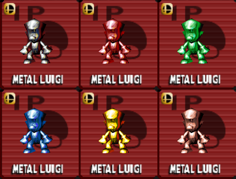 File:SSB64 Remix alts Metal Luigi.png