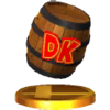 Trophy of a DK Barrel in Super Smash Bros. for Nintendo 3DS