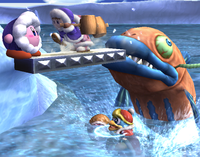 The Fish from the Summit stage in Super Smash Bros. Brawl.