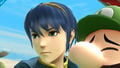 Close-up image of Marth and Luigi's faces.