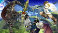 Being attacked by Meta Knight and Pit.
