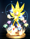 Super Sonic trophy from Super Smash Bros. Brawl.