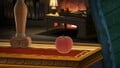 An apple from Green Greens appears on Luigi's Mansion because it spawned shortly prior to a stage morph.