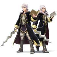 Both Robin's as they appear in Super Smash Bros. 4.
