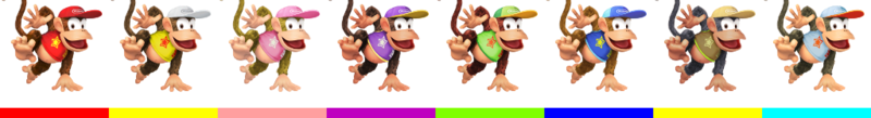 Filediddy Kong Palette Ssb4png Smashwiki The Super Smash Bros Wiki