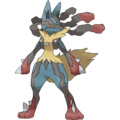 Mega Lucario as it appears in Pokémon X & Y.