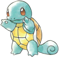 Squirtle's original artwork from Pokémon Red &amp; Green versions.