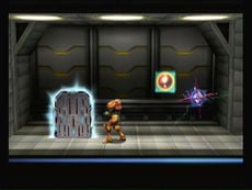 Samus in The Subspace Bomb Factory.