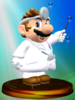 Dr. Mario trophy from Super Smash Bros. Melee.