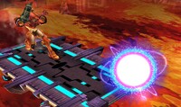 Samus firing a fully-charged Charge Shot on Norfair. Screencapped by User:Reboot