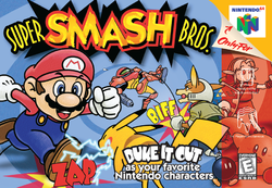 NTSC box art of Super Smash Bros.. From Super Mario Wiki.