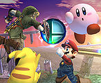 The Smash Ball item is depicted using a floating, rainbow Smash logo.