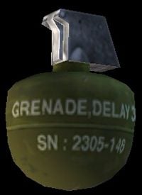 A closeup of Snake's Hand Grenade in Brawl