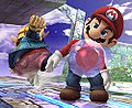 Mario is stunned in Brawl.