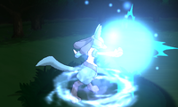 Aura Sphere as it appears in Pokémon X and Y.