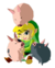 Brawl Sticker Link & Pigs (Zelda Wind Waker).png
