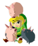 Brawl Sticker Link & Pigs (Zelda Wind Waker).png