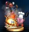 Cook Kirby trophy from Super Smash Bros. Brawl.