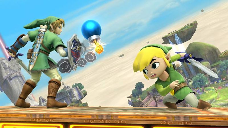 File:Toon Link Throws Bomb At Link.jpg