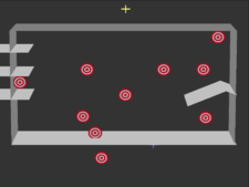 Mr. Game & Watch's Target Test showing terrain.