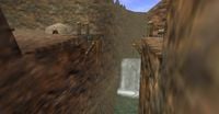 Gerudo Valley with the bridge destroyed in Ocarina of Time.