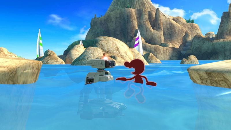 File:Mr. Game & Watch and R.O.B. Swimming in Super Smash Bros. Ultimate.jpg