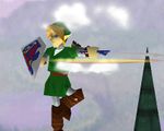 Link's Spin Attack in SSB.