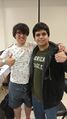 That's me on the left, while Regi is on the right. I took a photo with him when he came for a tournament.