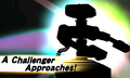 R.O.B. challenging the player in Super Smash Bros. for Nintendo 3DS.