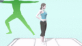 Wii Fit Trainer's second idle pose.