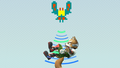 A Boss Galaga attacking Fox in the Wii U version.