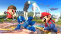 With Mario, Mega Man and Wii Fit Trainer.