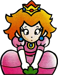 Art of Peach pulling out a Vegetable in Super Mario Bros. 2. From Mario Wiki. Also used as the basis for a sticker in Brawl.