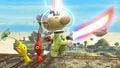 Olimar holding the Beam Sword in Super Smash Bros. for Wii U