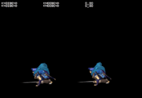 Comparison of Marth’s auto-canceled nair and his l-canceled nair. Here, AC nair is 3 frames faster. A perfect AC nair would allow Marth to bring his shield out another 2 frames earlier because of immediate gravity on jump, but as this requires high precision and would make the comparison look out of sync, I decided to use the AC example as “late” as possible. Kadano 17:02, 24 September 2013