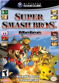 NTSC box art for Super Smash Bros. Melee.