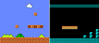 World 1-1 and 1-2 of Super Mario Bros.