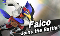 Falco's unlock notice in Super Smash Bros. for Nintendo 3DS.